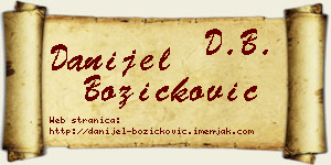 Danijel Božičković vizit kartica